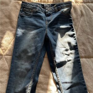 Girls Cat & Jack high rise super skinny dark wash jeans Size 12 EUC